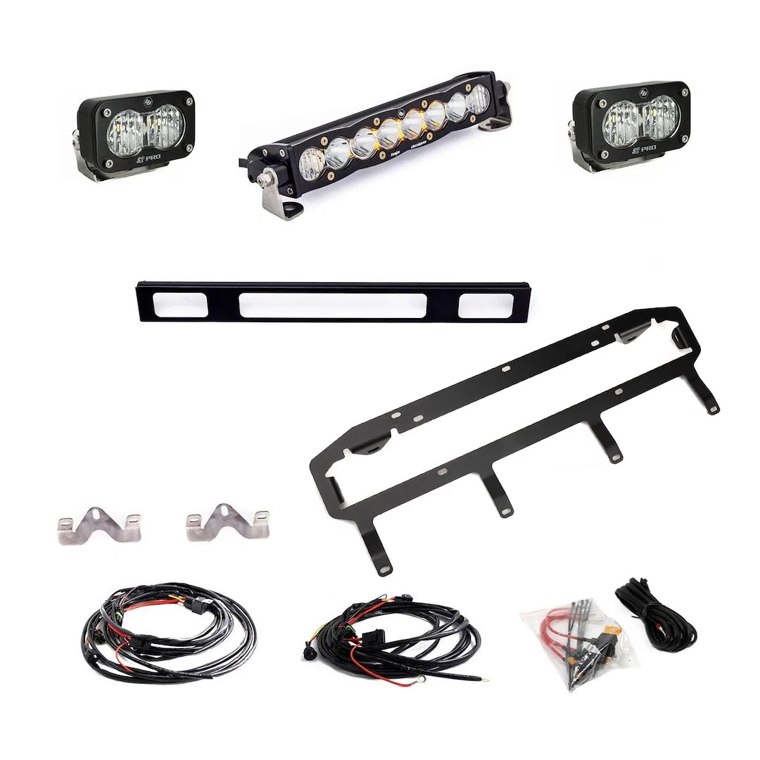 44-8293 – BAJA DESIGN Light Bar, LED Bulb 10 Inch Length 57.9 Watt/ 4.2 Amp Draw Light Bar 23.4 Watt/ 1.7 Amp Draw Fo...